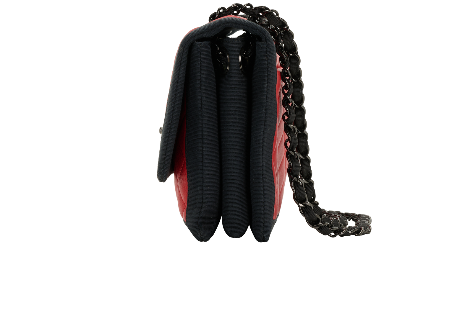 Two Tone Flap, &pound;2,600, Handbags, Black/Red, Leather, Bottom view